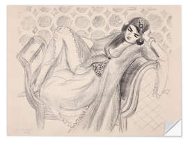 Naklejka na ścianę Resting on the Bench, 1929 - Henri Matisse