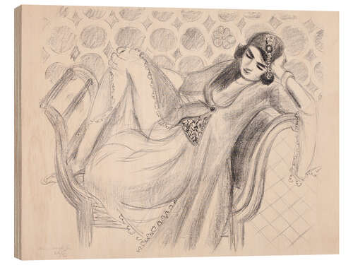 Quadro de madeira Resting on the Bench, 1929