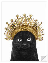Wandsticker Königin der schwarzen Katzen