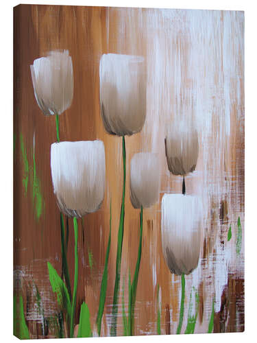 Quadro em tela White tulips