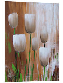 Foam board print White tulips