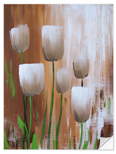 Autocolante decorativo White tulips