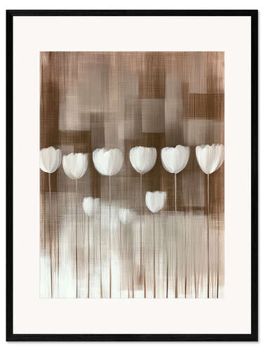 Ingelijste kunstdruk Abstract tulips