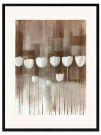 Ingelijste kunstdruk Abstract tulips