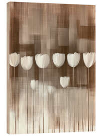 Holzbild Abstrakte Tulpen