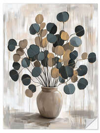 Wandsticker Abstrakte goldene Pflanze