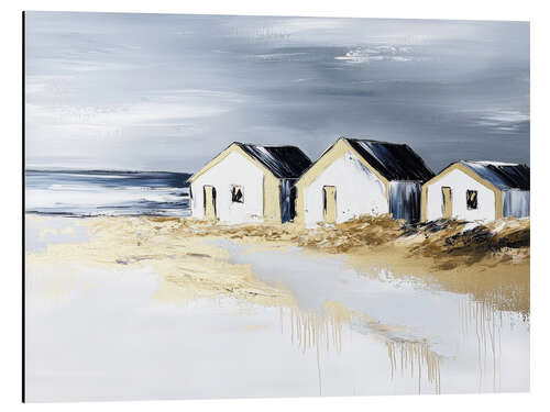 Stampa su alluminio Three Beach Houses