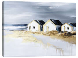 Quadro em tela Three Beach Houses - DejaReve