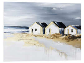 Hartschaumbild Drei Strandhäuser