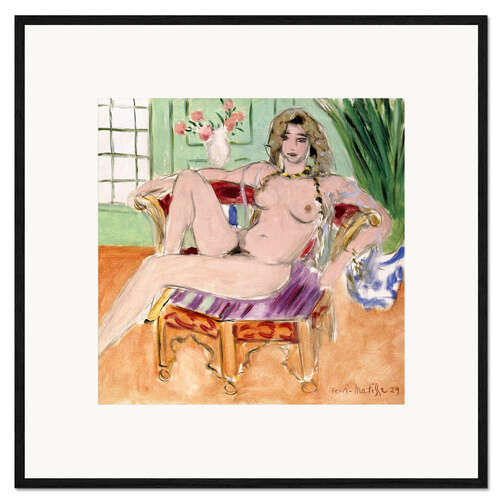 Plakat artystyczny premium w ramie Seated Odalisque, 1929