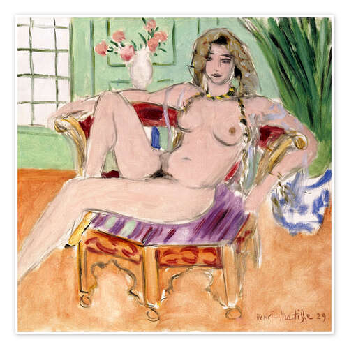 Poster Odalisque assise, 1929