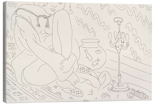 Leinwandbild Sitzende Frau in einem Innenraum, 1929