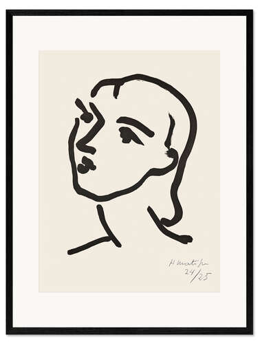 Plakat artystyczny premium w ramie Nadia with Smooth Hair, 1948