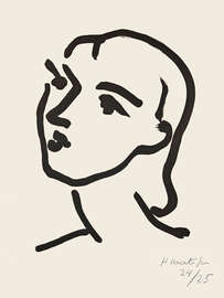 Magnettafel Nadia mit glattem Haar, 1948