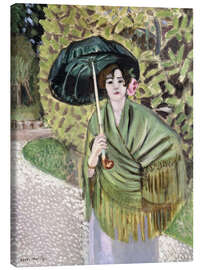 Canvas print Woman with Green Parasol, 1920