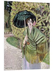 Foam board print Woman with Green Parasol, 1920