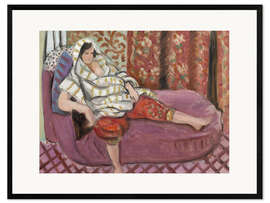 Plakat artystyczny premium w ramie Woman on a Purple Divan, 1921