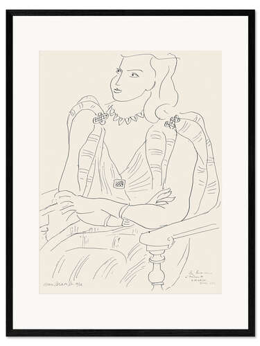 Gerahmter Kunstdruck Sitzende Frau, 1942