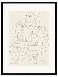 Gerahmter Kunstdruck Sitzende Frau, 1942