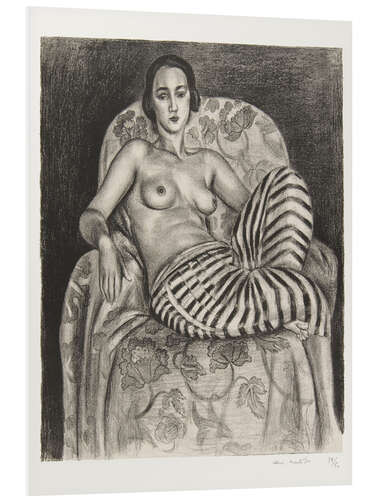 Tableau en PVC Grande odalisque en pantalon rayé, 1925