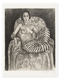 Poster Large Odalisque in Striped Pantaloons, 1925