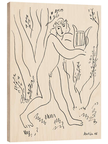 Wood print Orpheus and his Lyre, 1945
