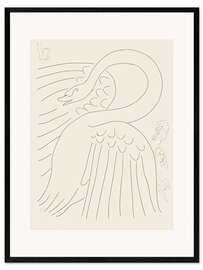 Gerahmter Kunstdruck Ein Schwan (mit geätzten "Remarques"), 1932