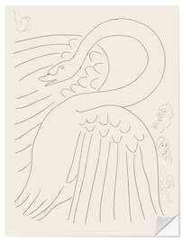 Muursticker A Swan (with etched "Remarques"), 1932