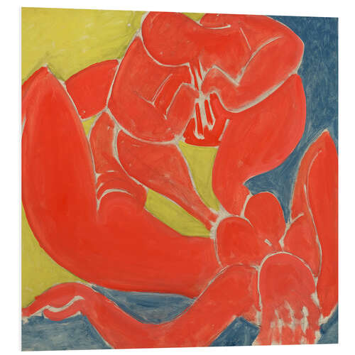 Hartschaumbild Nymphe und roter Faun, 1939