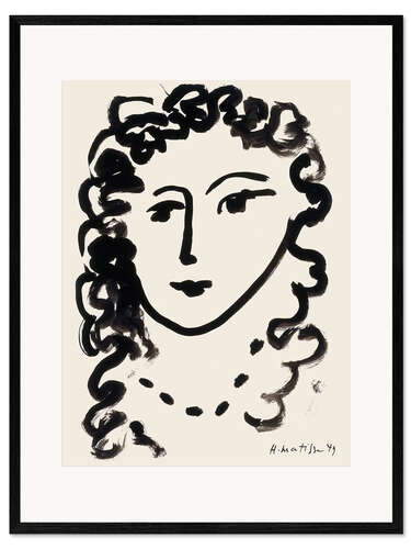 Impresión de arte enmarcada Head of a Woman, 1949