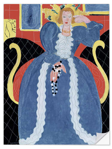 Sticker mural Femme en bleu, 1937