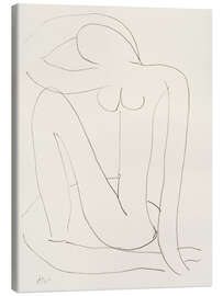 Tableau sur toile Seated woman with arm on head - Henri Matisse
