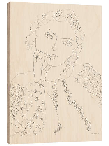 Wood print Young Girl, 1937