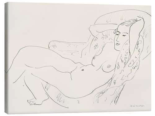 Tableau sur toile Nu féminin, bras levés, 1931