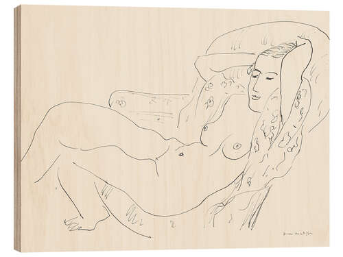 Wood print Female Nude, Arms Raised, 1931