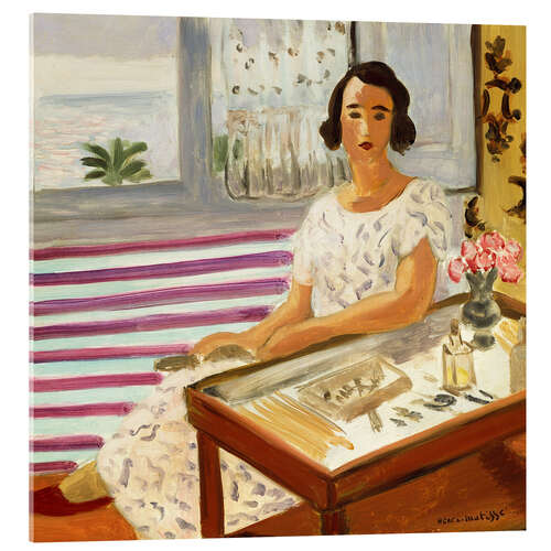 Quadro em acrílico Woman sitting at her dressing table, 1924