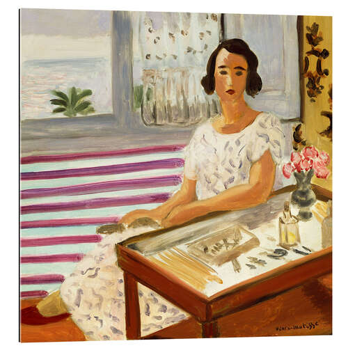 Galleritryk Woman sitting at her dressing table, 1924