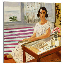 Stampa su plexi-alluminio Woman sitting at her dressing table, 1924