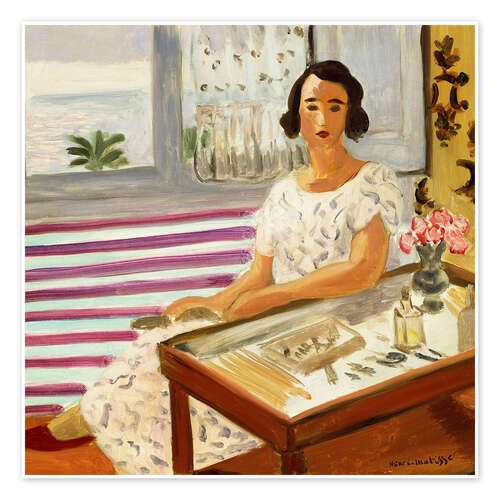 Póster Woman sitting at her dressing table, 1924