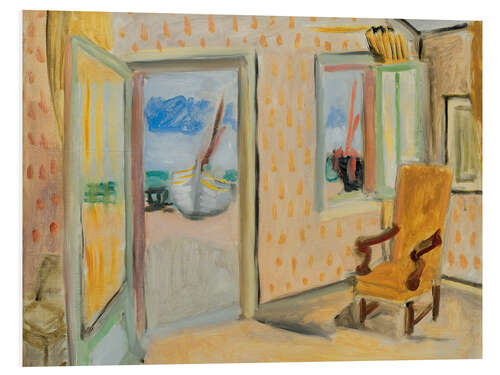 PVC-tavla Interior view, open door, c920