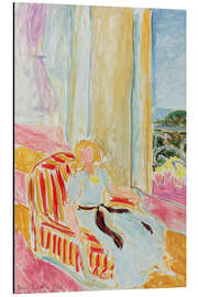Quadro em alumínio Girl in a white dress, sitting at the window, 1942