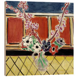 Tableau en bois Anemones and Peach Blossoms, 1944