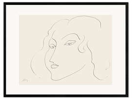 Impresión de arte enmarcada Woman's head