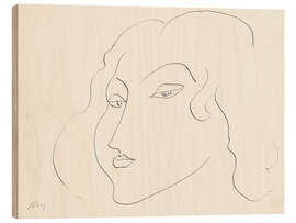 Hout print Woman's head