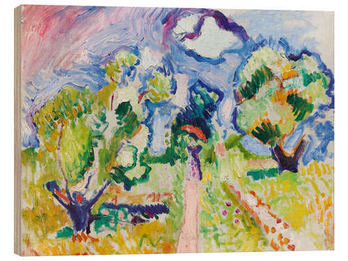 Wood print Promenade des Oliviers, 1905
