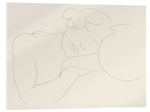 Tableau en verre acrylique Jeune femme dormant à côté d'un bocal, 1929
