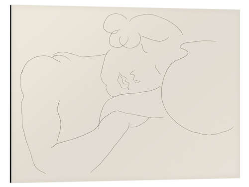 Aluminiumtavla Young woman sleeping next to a jar, 1929
