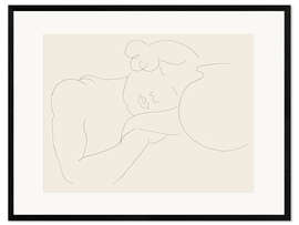 Framed art print Young woman sleeping next to a jar, 1929