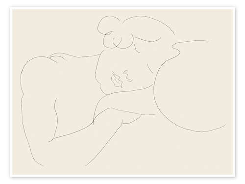 Poster Young woman sleeping next to a jar, 1929