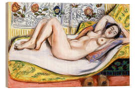 Cuadro de madera Nude on a Yellow Sofa, 1924 - Henri Matisse